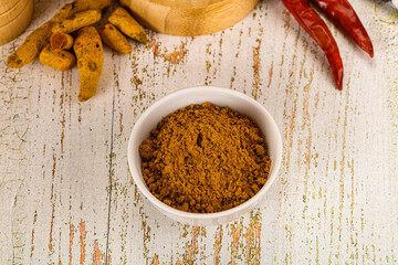 Indian cuisine - curry powder for culinary