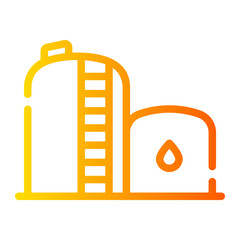 oil tank Line Gradient Icon