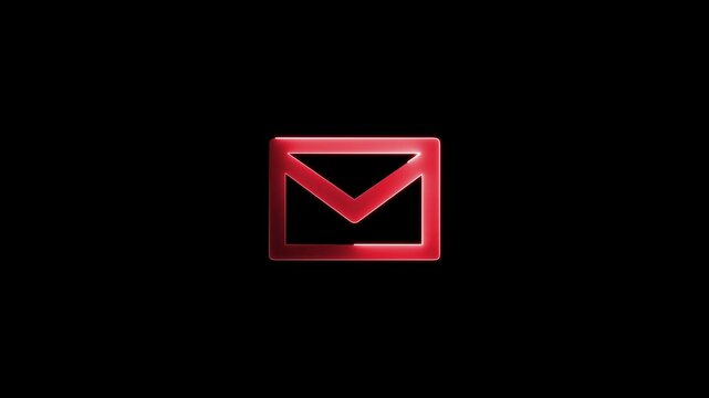 Email icon with check sign indicates message status. Receive message with conversation notice black. 