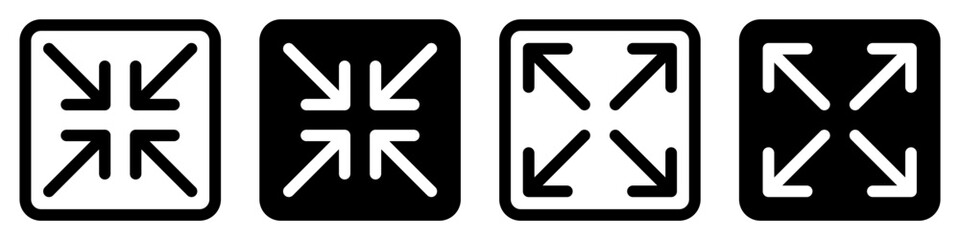 Minimize or maximize icon simple design