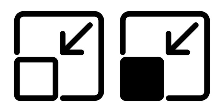 Minimize or maximize icon simple design