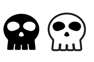 Skull icon symbol simple design
