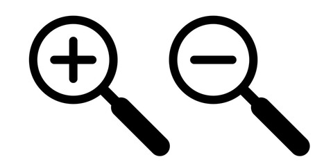 Zoom in out icon pixel art