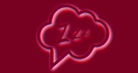 Stylized Sleep Thought Bubble Graphic