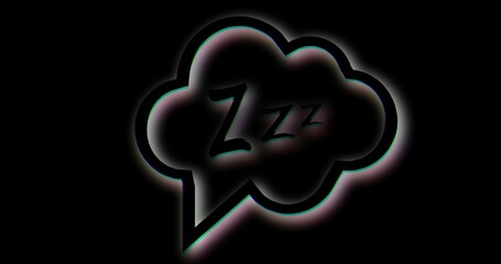 Stylized Zzz Speech Bubble Graphic