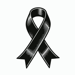 black ribbon vector illustration