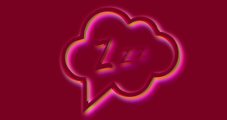 Sleep Symbol in Speech Bubble Design