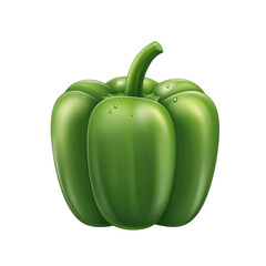 Green bell pepper icon, no background alpha, transparent background png