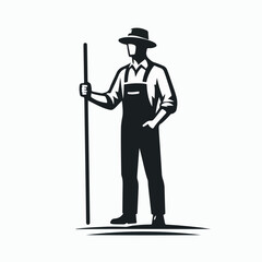 vector illustration of a farmer or gardener