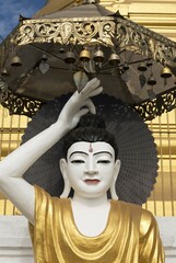 Deity statue, Uzina Pagoda, U Zina Paya, Mawlamyine or Mawlamyain, Mon State, Burma, Myanmar, Asia © Petr Svarc/imageBROKER