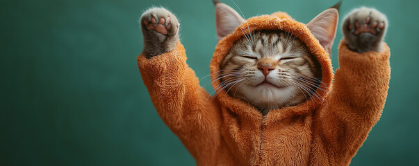 Obraz premium 着ぐるみを着た猫