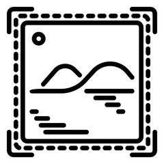 Image icon, line icon style