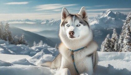 KI generated, animal, animals, mammal, mammals, biotope, habitat, one, single animal, foraging, wildlife, husky, dog, domestic dogs (Canis lupus familiaris)