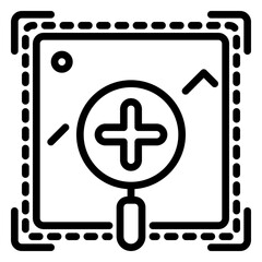 Fototapeta premium Zoom In icon, line icon style