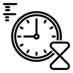 Time icon, line icon style