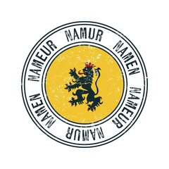Namur Belgium City Vector Grunge