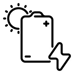 Battery icon, line icon style