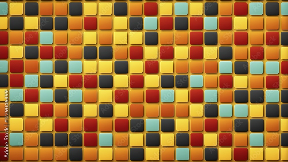 Poster flat background geometric arrangement featuring overlapping squares in varying size, ai generated, a