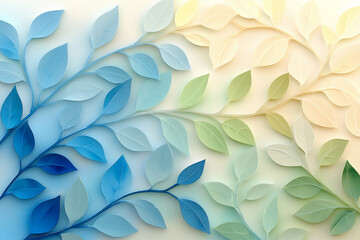  abstract leaf swirl pattern watercolor scene