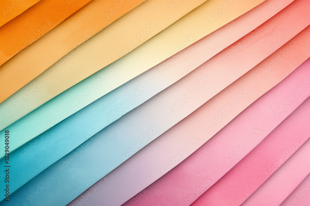 Poster abstract lines pattern with gradient colors watercolor