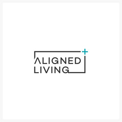 Modern Minimalist Framed Logo – Aligned Living
