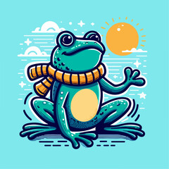frog vector illustration