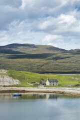 Fishing village on the shores of Loch Eriboll, Heilam, Northern Highlands, Scotland, United Kingdom, Europe