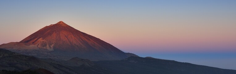 Fototapeta premium Mount Teide at sunrise, Teide National Park, Tenerife, Canary Islands, Spain, Europe