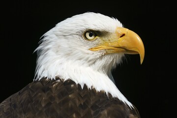 Bald eagle (Haliaeetus leucocephalus) animal portrait, Germany, Europe