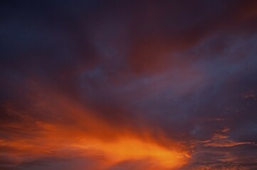 Evening sky, Bavaria, Germany, Europe