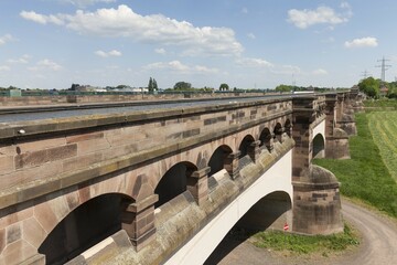 Canal bridge, Mittellandkanal, Midland Canal, Minden, North Rhine-Westphalia, Germany, Europe