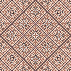 Seamless pattern design with traditional Palestinian embroidery motif