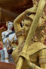 Obraz premium Temple complex, Wat Tham Khao Noi, Ta Müang, Kanchanaburi province, Thailand, Asia