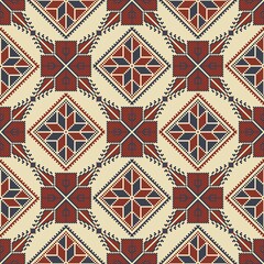 Embroidery Tatreez pattern, Palestinian fashion vector ornament