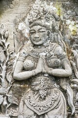 Bas-relief, Pura Luhur Batukaru Temple, Bali, Indonesia, Asia
