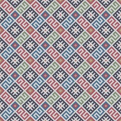 Traditional Georgian folk art embroidery vector pattern