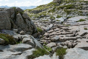 Karst, Steinernes Meer, Lech, Lechquellen Mountains, Vorarlberg, Austria, Europe