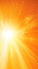 Obraz premium Bright sunburst, orange sky, energy, design