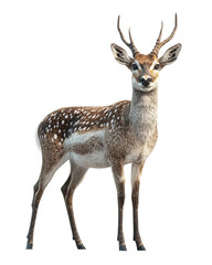 Fototapeta premium Deer stands in front of a white background