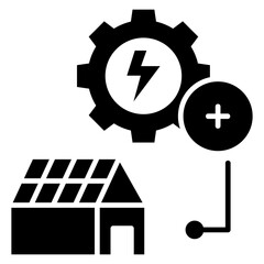 Obraz premium Electrical Supply Glyph Icon