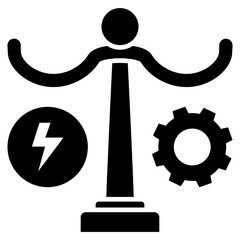 Electric Stability Glyph Icon