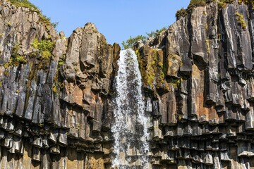 Svartifoss, Skaftafell National Park, Sudurland, South Iceland, Iceland, Europe