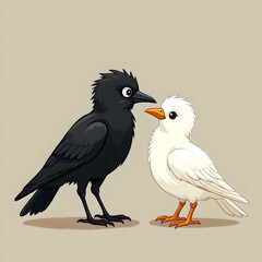 illustration of a crow