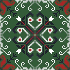 Romanian vector pattern inspired from traditional embroidery