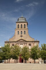 Church, Garrison Church of St-Louis, Neuf-Brisach, Alsace, France, Europe