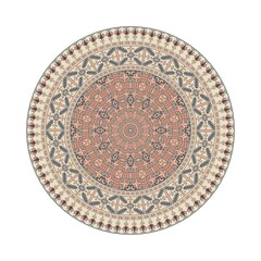 Circular pattern in traditional Palestinian style, vector design element
