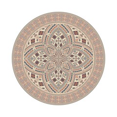 Circular pattern in traditional Palestinian style, vector design element
