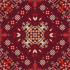 Traditional Bulgarian embroidery vector pattern