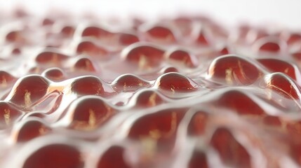 Photorealistic visualization of healing peptides for tissue reconstruction on a clean white backdrop
