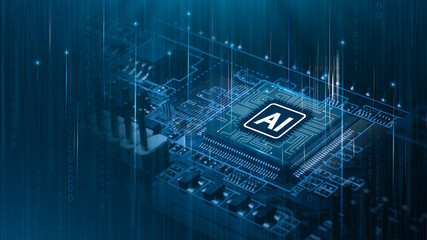 AI: The concept of controlling technology tools, artificial intelligence, intelligent robots, the...